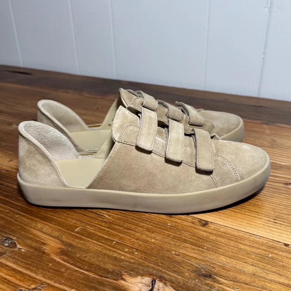 Freda Salvador LIBBY D'ORSAY SNEAKER Stucco Suede 3 Strap Made in Spain Womens 8